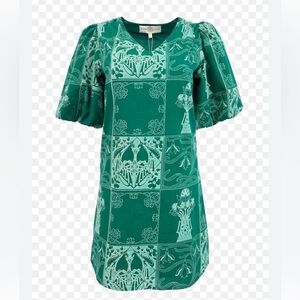 Anna Cate Green Patterned Dress